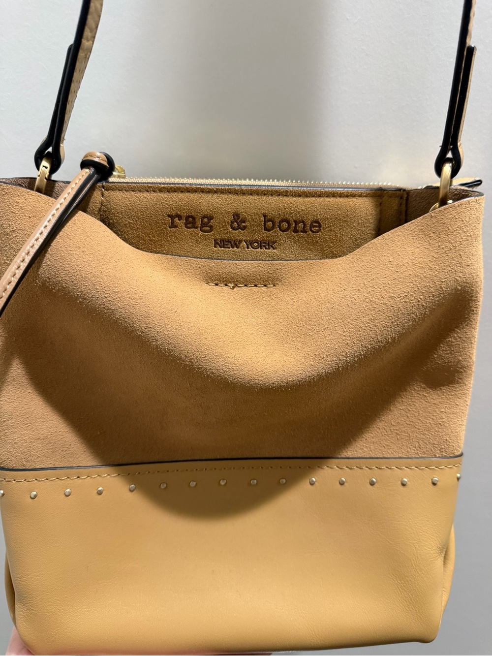 Rag & Bone Tan Suede & Leather Passenger 2.0 Crossbody Bag